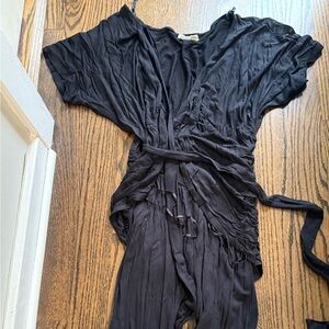 Anthropologie Jersey/knit Black Jumpsuit